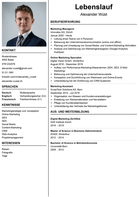 Klassische Lebenslauf Vorlage von Truast Klassische Lebenslauf Vorlage von Truast