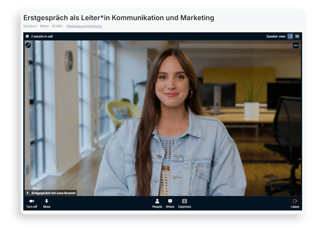 Interviewtrainer von Truast mit digitaler Recruiterin