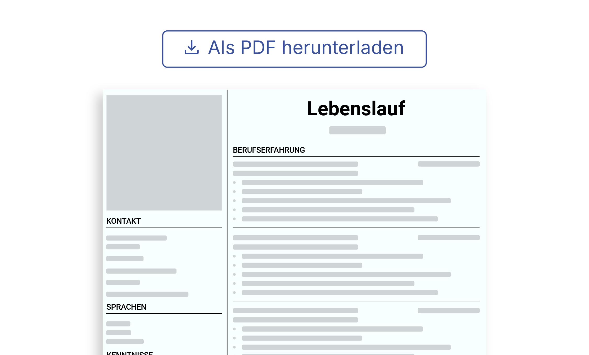Lebenslauf von Truast als PDF herunterladen