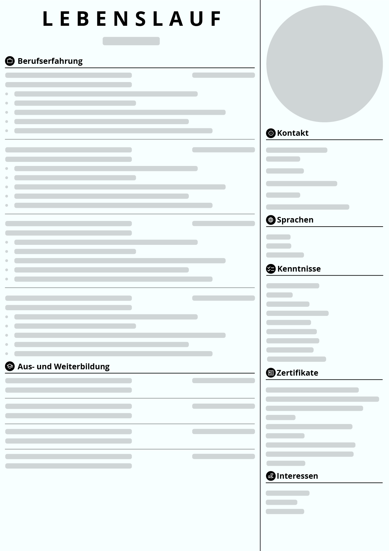 Lebenslauf Vorlagen_Moderner Lebenslauf