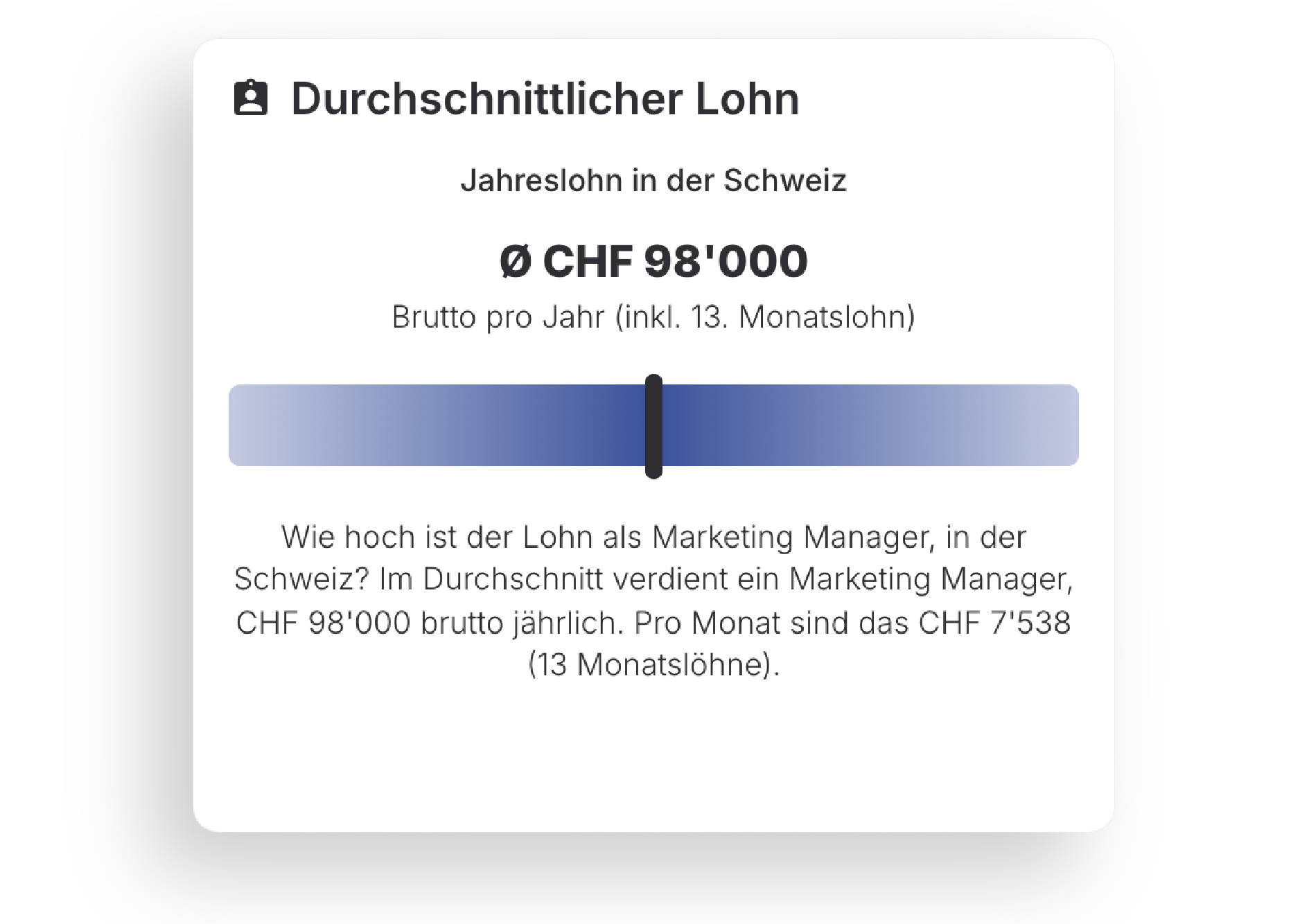 Der Durchschnittliche Lohn in der Schweiz