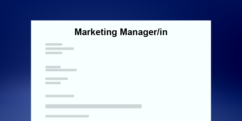 Beispiel eines Motivationsschreibens von einem/einer Marketing Manager/in in der Schweiz