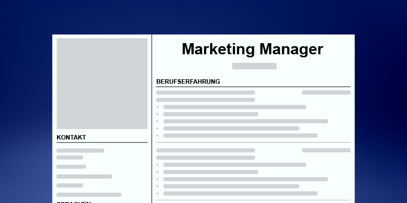 lebenslauf beispiel als marketing manager in der schweiz
