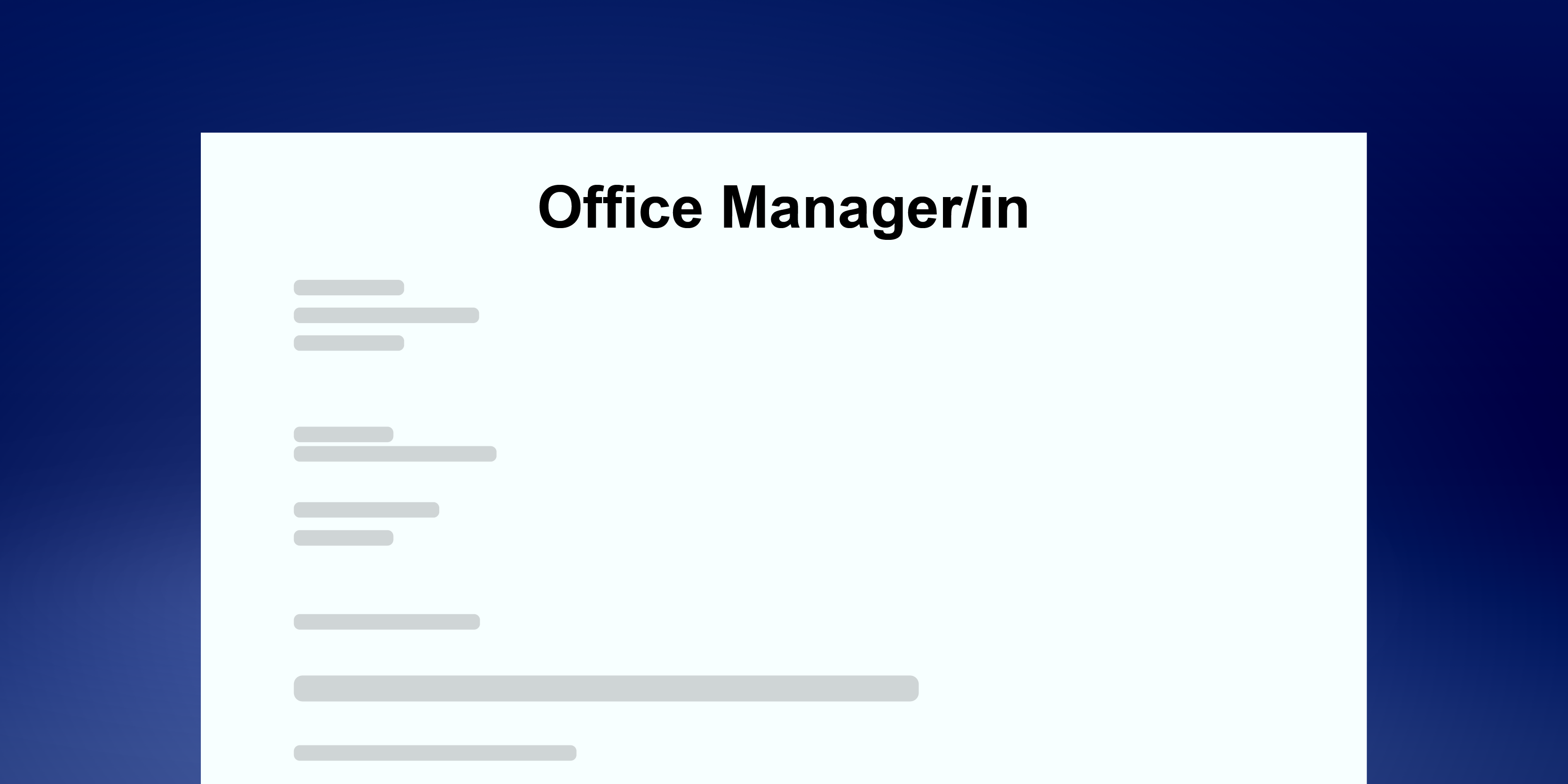 Motivationsschreiben Office Manager/in Schweiz – Muster und Vorlage mit Beispieltext für die Bewerbung im Büromanagement