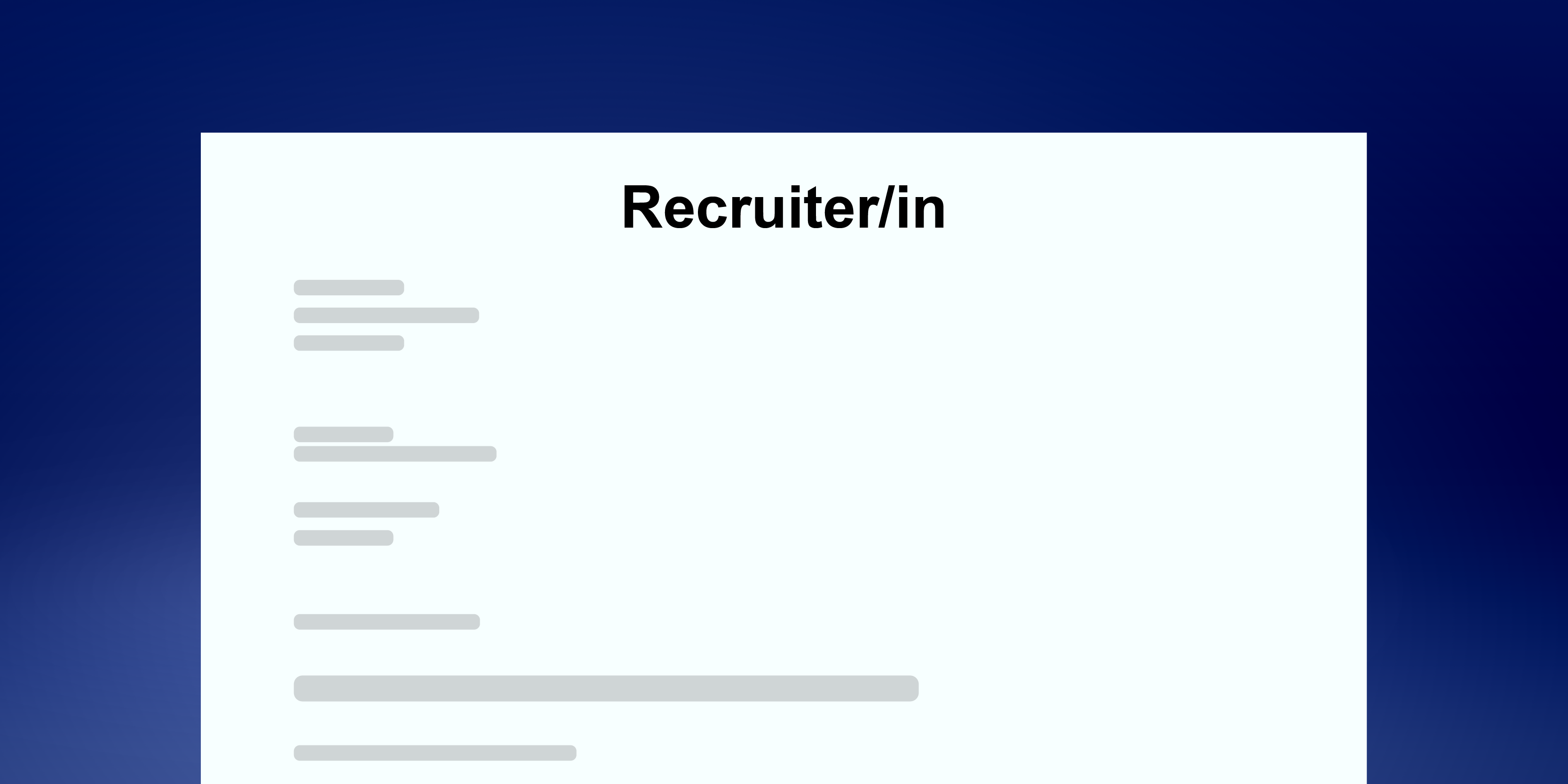 Motivationsschreiben Recruiter/in Schweiz – Muster und Vorlage mit Beispieltext für die Bewerbung im Recruiting