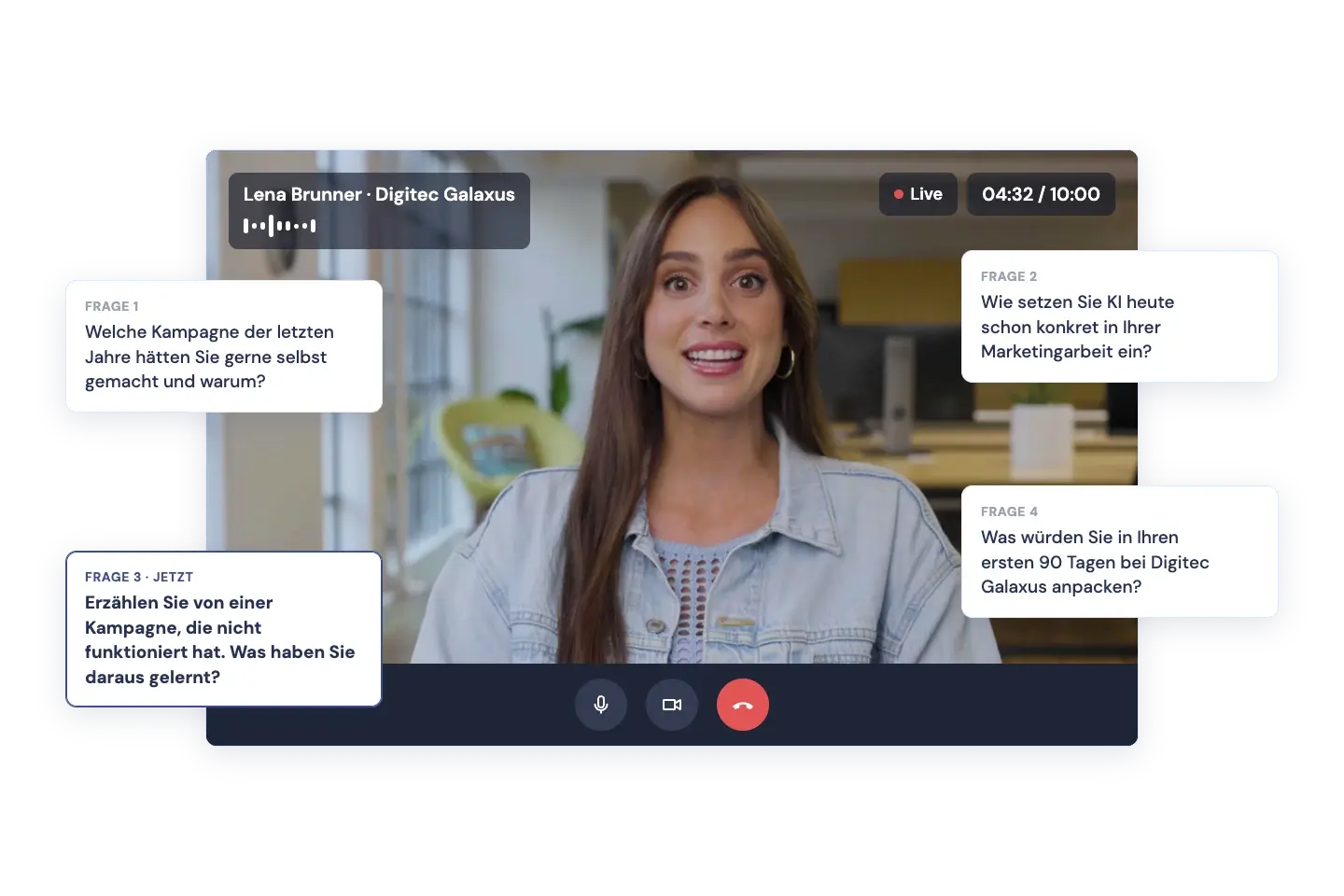 Interviewtrainer von Truast mit digitaler Recruiterin
